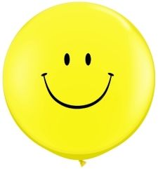 Smiley Face Yellow Balloon - 36"