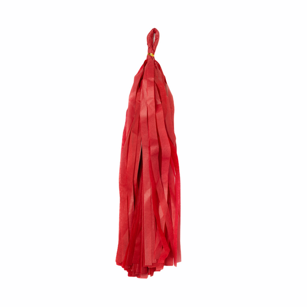 BLOWOUT 4 Pack  Tissue Paper Tassel Set (Red, Pre-Folded EZ-Fold) -   - Paper Lanterns, Decor, Party Lights & More