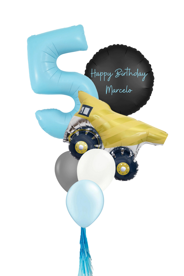 Dumper Truck Birthday Balloons
