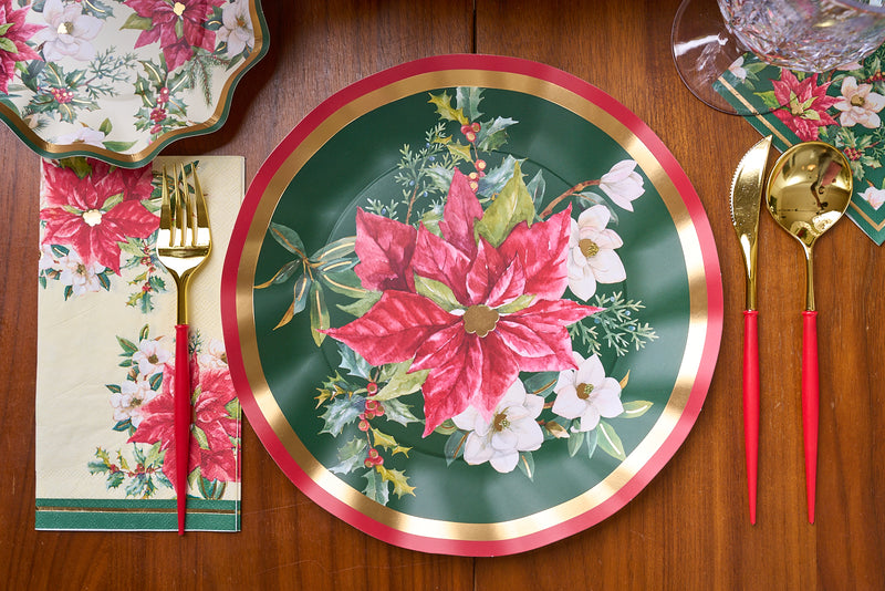 Evergreen Floral Dinner Plate