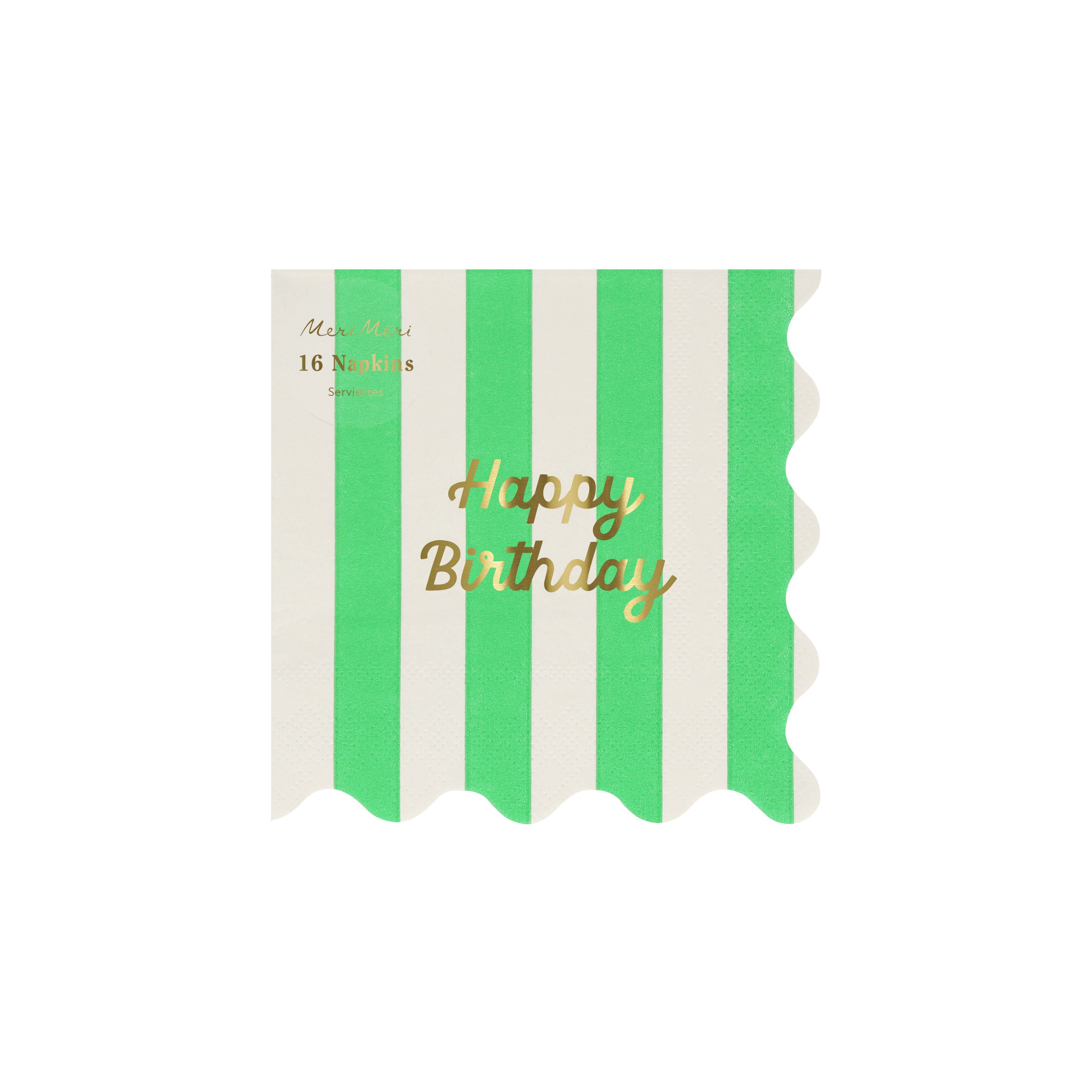 Meri Meri Mixed Stripe Happy Birthday Napkins - Thumbnail 3