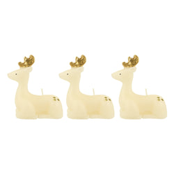 Small Ivory Reindeer Candles