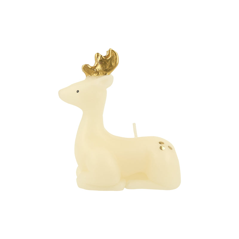 Small Ivory Reindeer Candles