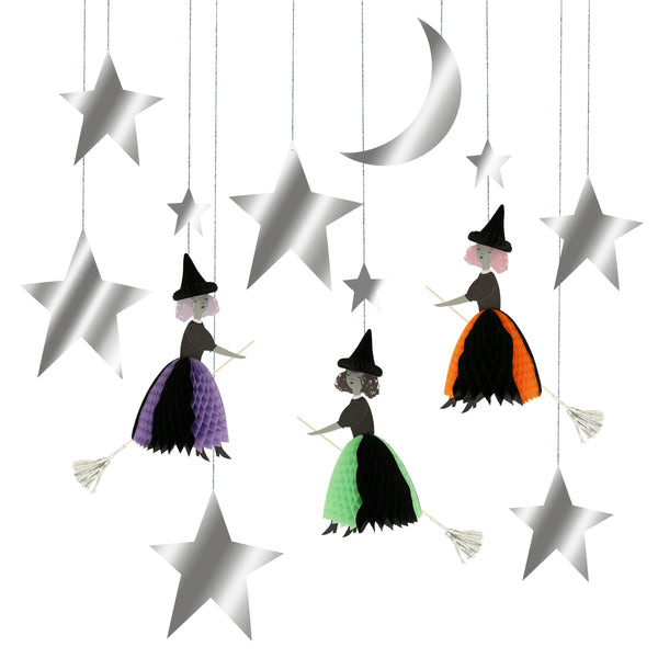 Flying Honeycomb Witch Decorations