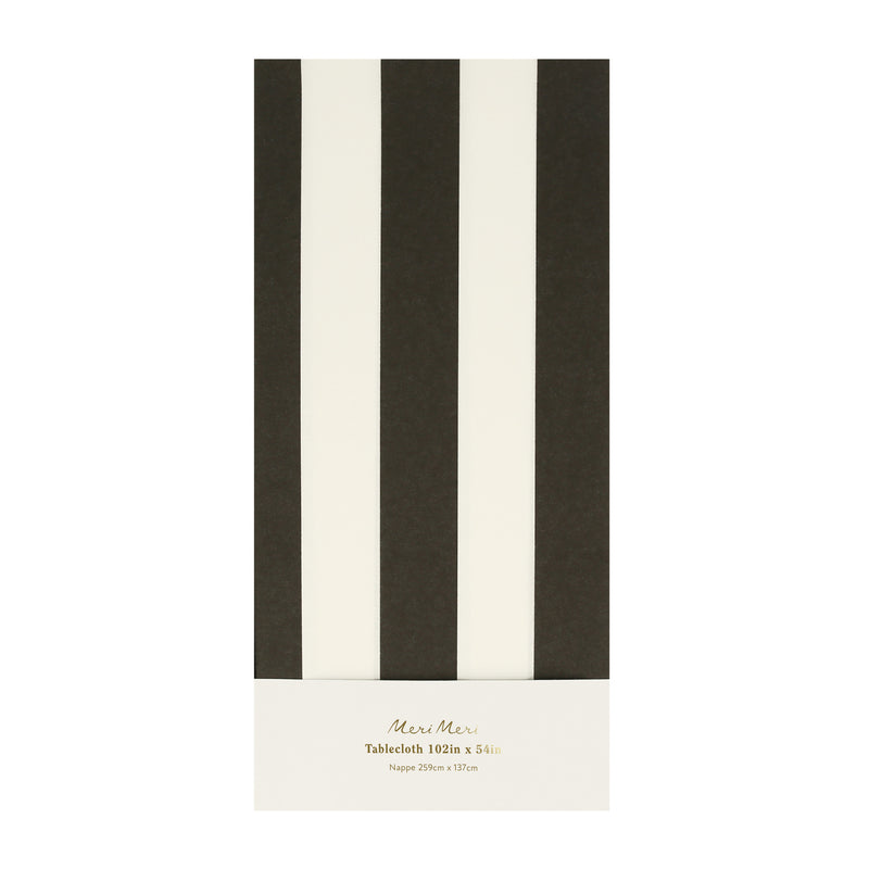 Black Striped Tablecloth