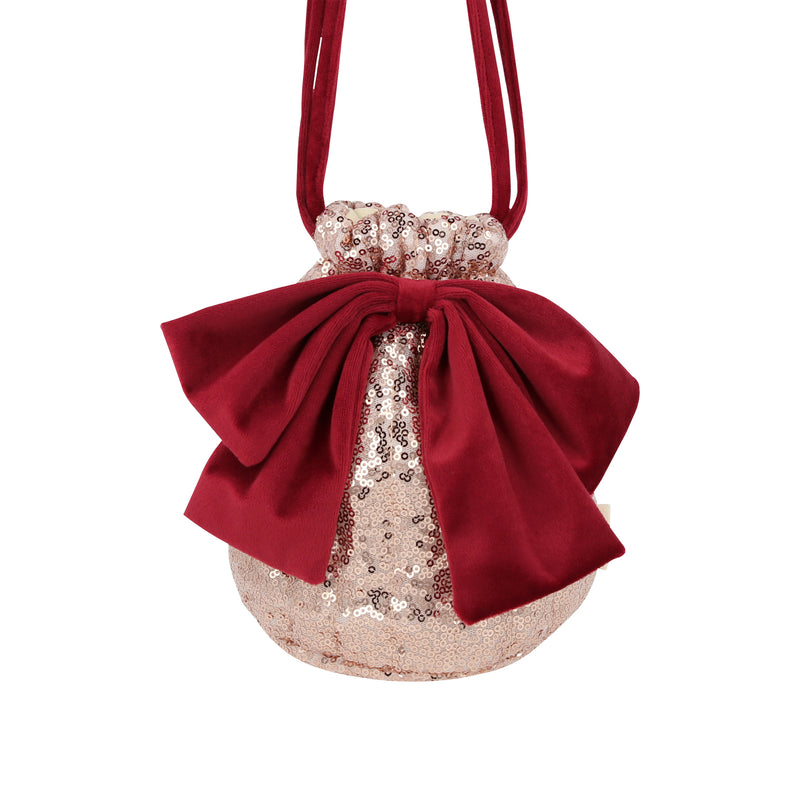 Pink Sequin Bow Bag