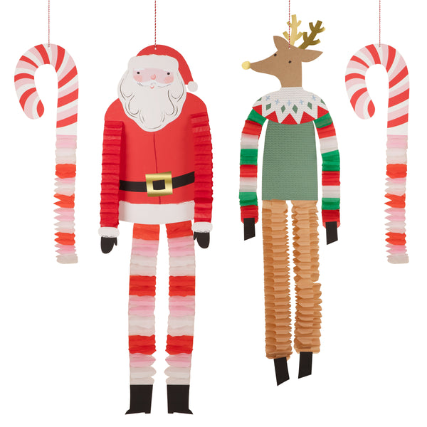 Long Legged Santa & Reindeer Decorations