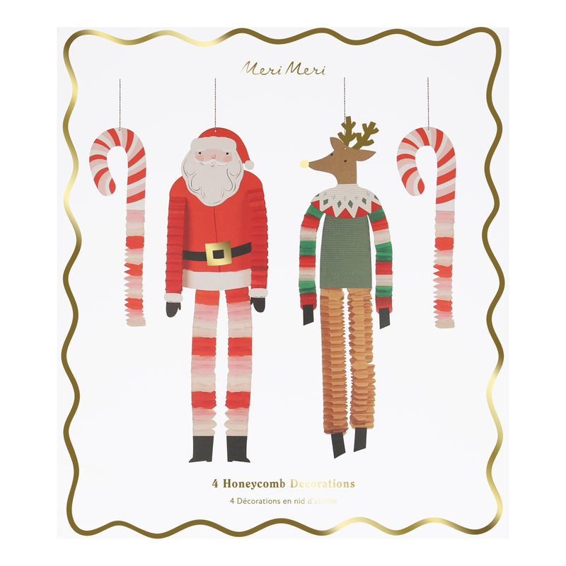 Long Legged Santa & Reindeer Decorations