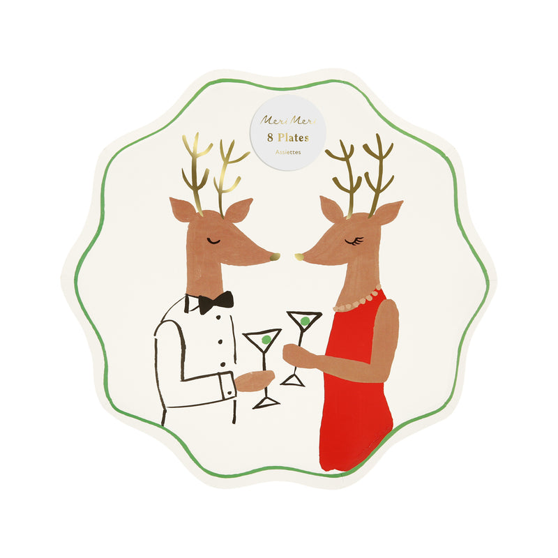 Mr. & Mrs. Reindeer Side Plates