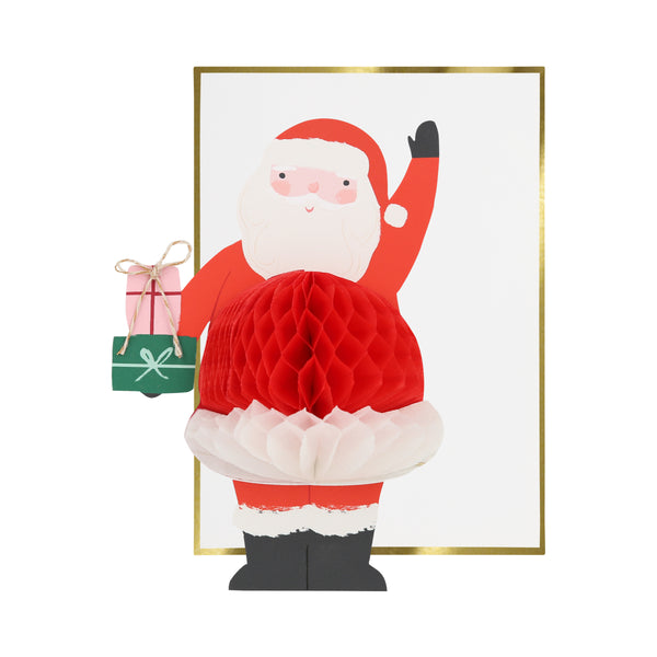 Honeycomb Santa Stand Up Card