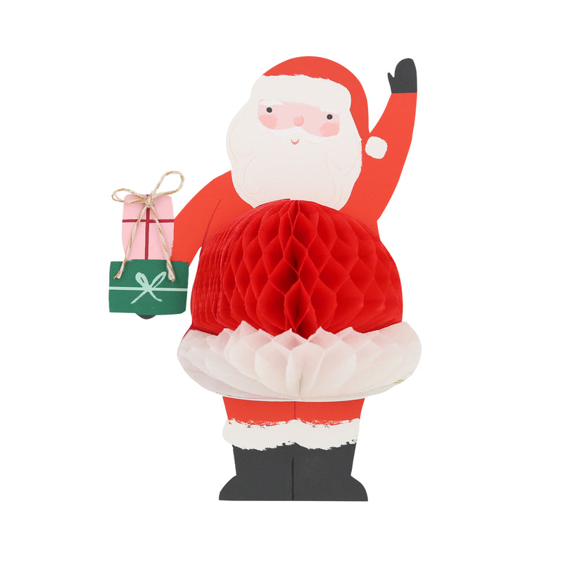 Honeycomb Santa Stand Up Card