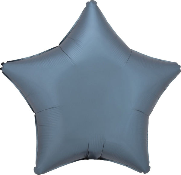 Star Balloon - Satin Luxe Steel Blue