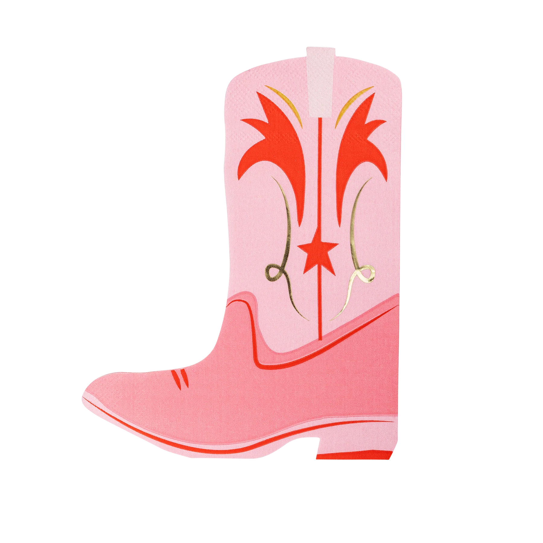 Cowgirl Boot Shaped Paper Dinner Napkins - Thumbnail 2