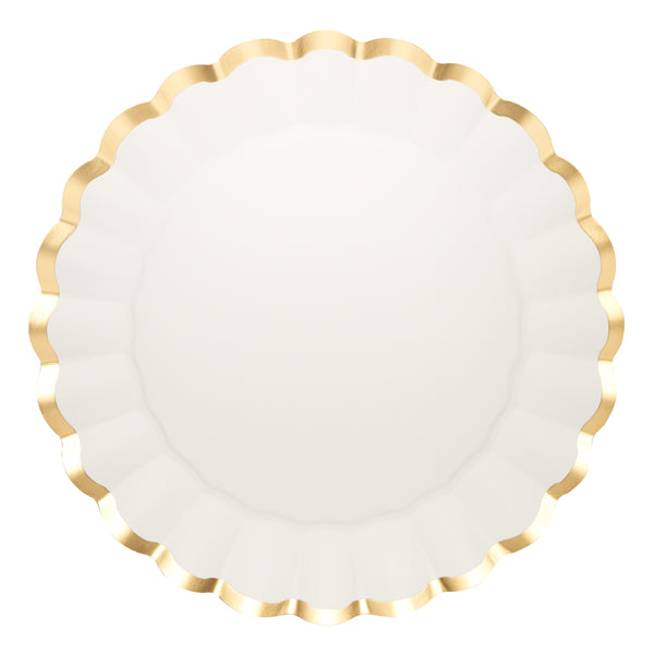 Gold & White Charger Plate