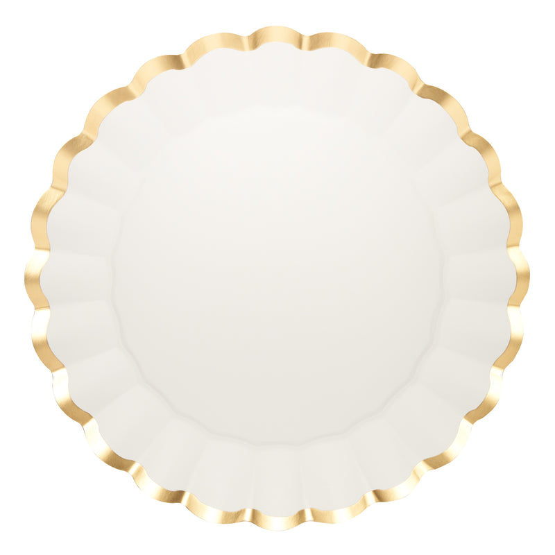 Gold & White Charger Plate