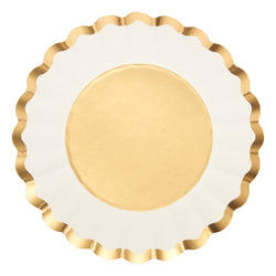 Gold & White Salad Plate
