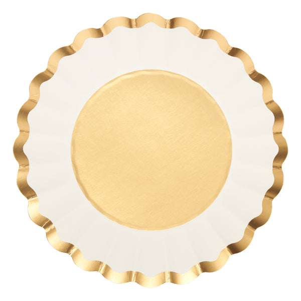 Gold & White Salad Plate