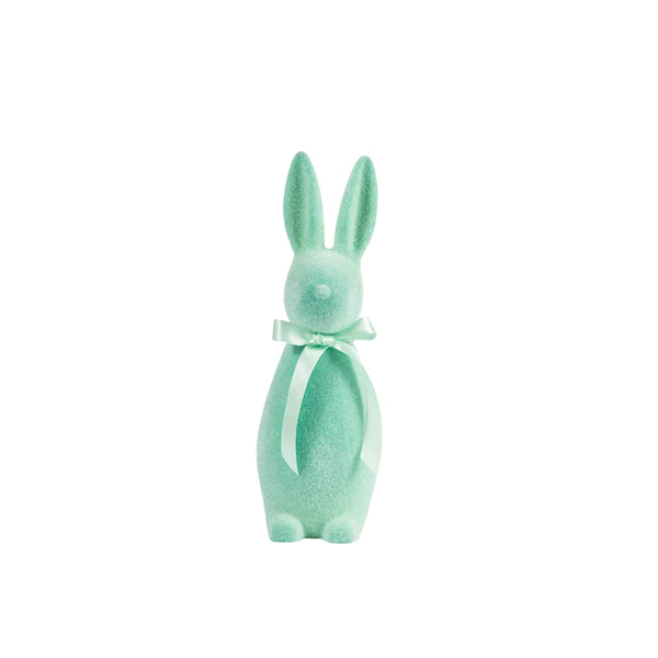 Flocked Pastel Bunny - Green