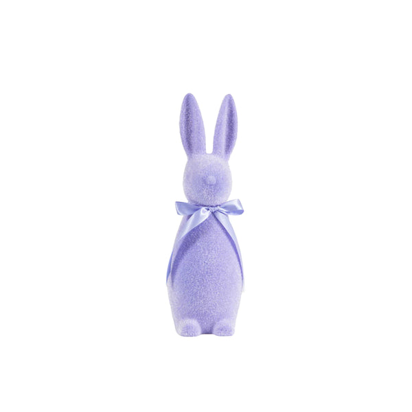 Flocked Pastel Bunny - Lavender