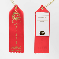 First Place On My Nice List - Award Ribbon Card