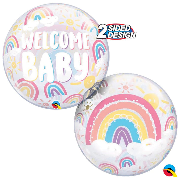 Bubble welcome baby boho rainbows