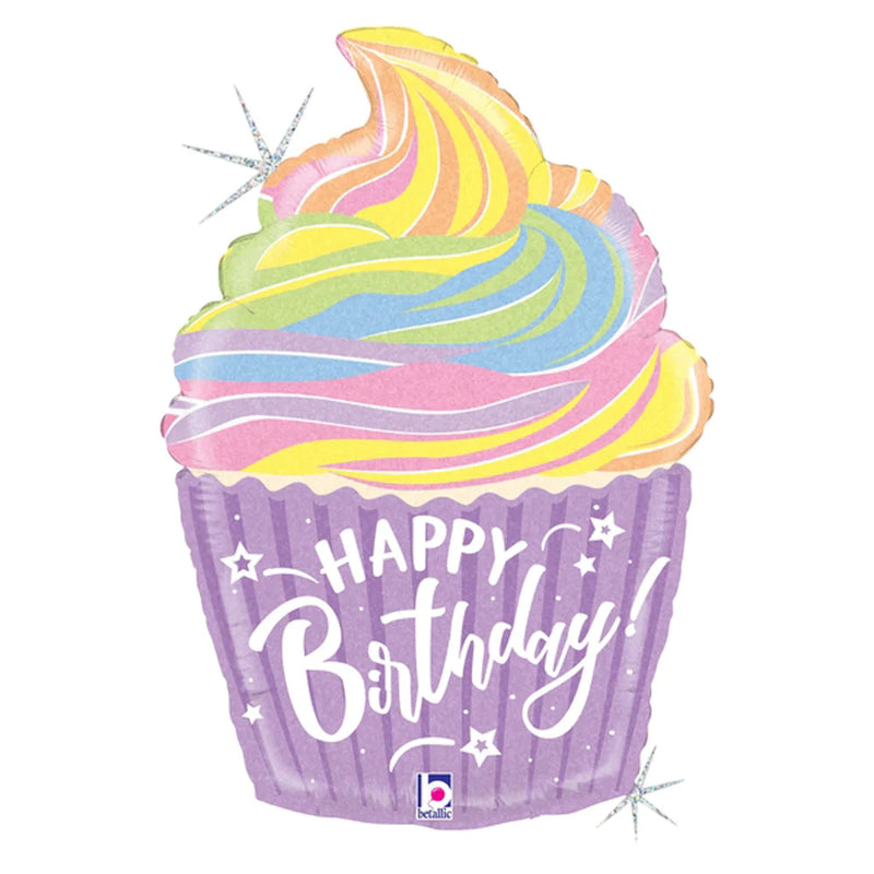 Pastel Birthday Cupcake