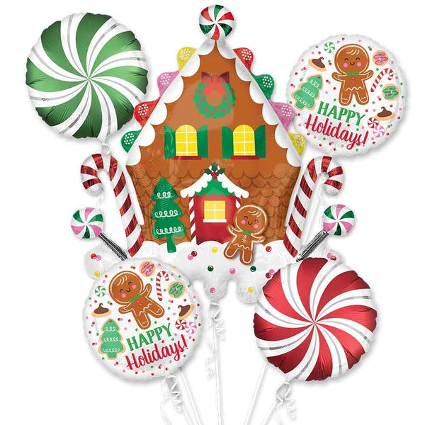 Gingerbread House and Holiday Bouquet