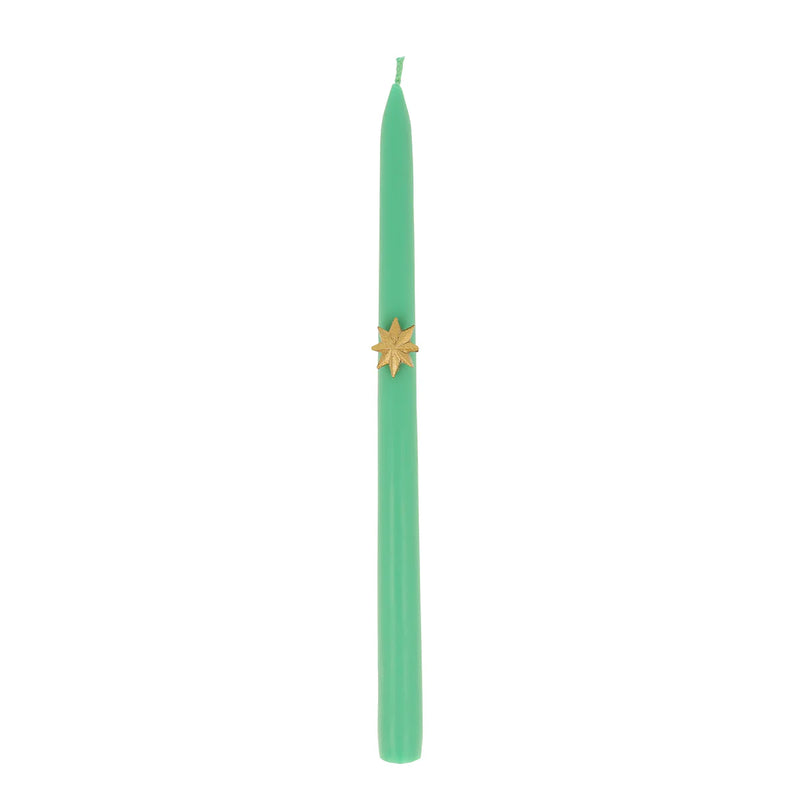 Mixed Gold Star Taper Candles