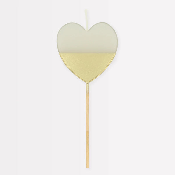 Gold Dipped Heart Candle