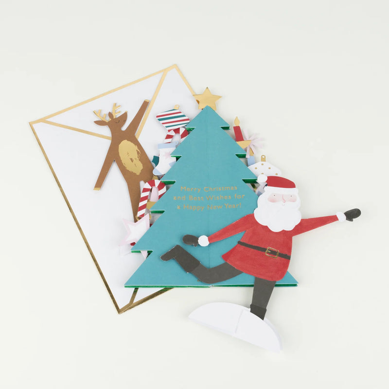 Festive Honeycomb Tree Christmas Card