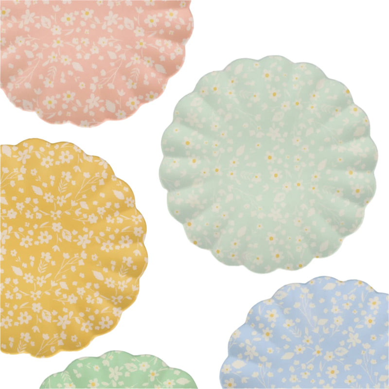 Floral Reusable Bamboo Large Plates