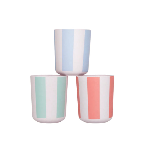 Stripy Reusable Bamboo Cups