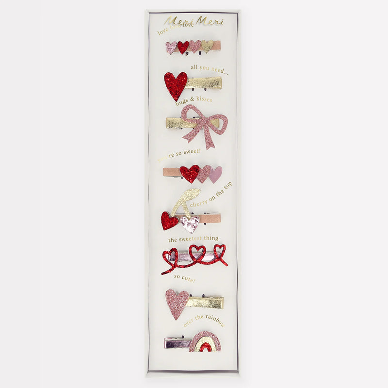 Hearts & Bows Hair Clips