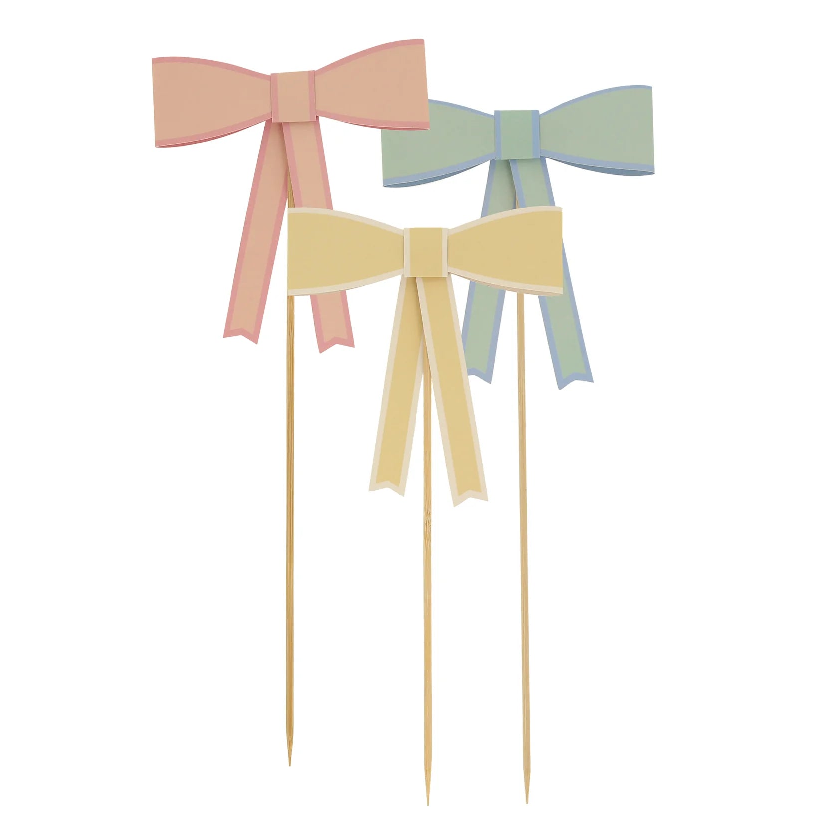 Pastel Bow Cake Toppers - Thumbnail 2