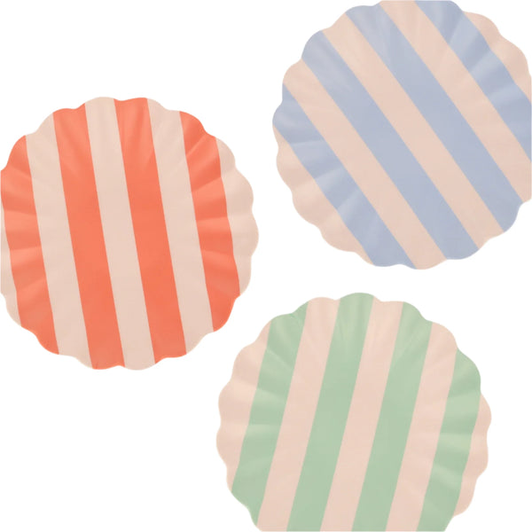 Stripy Reusable Bamboo Small Plates