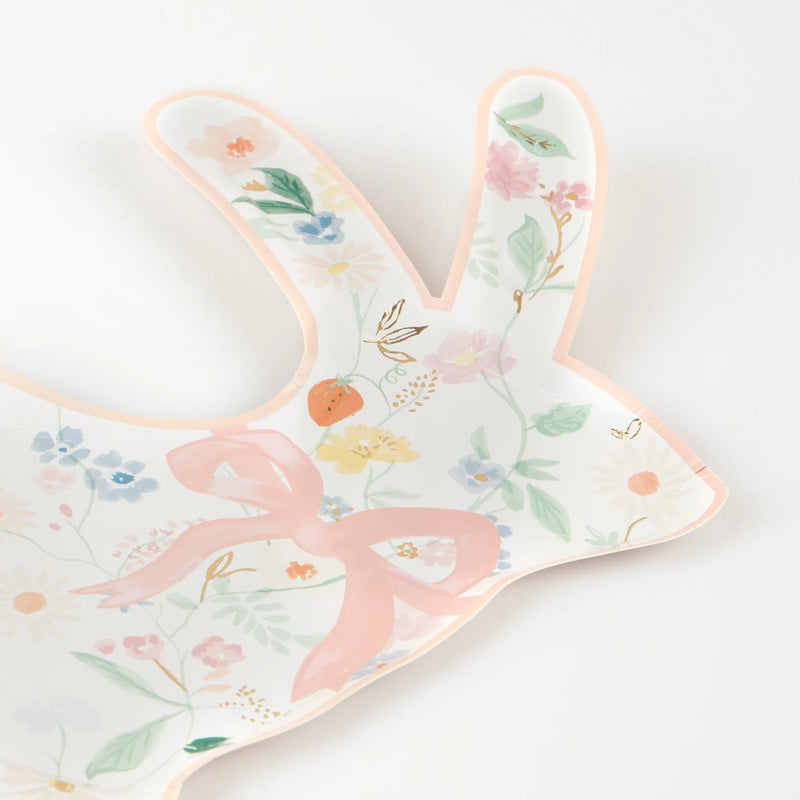 Elegant Floral Bunny Shaped Plates