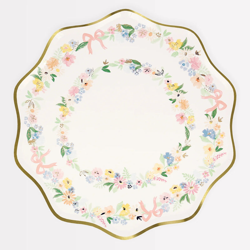 Elegant Floral Dinner Plates