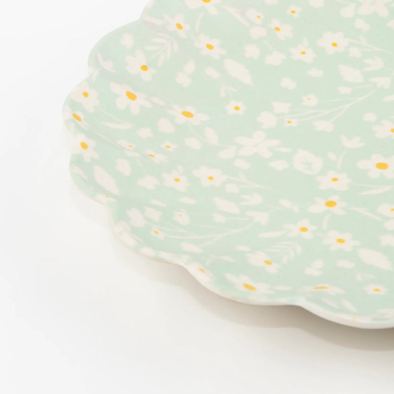 Floral Reusable Bamboo Large Plates