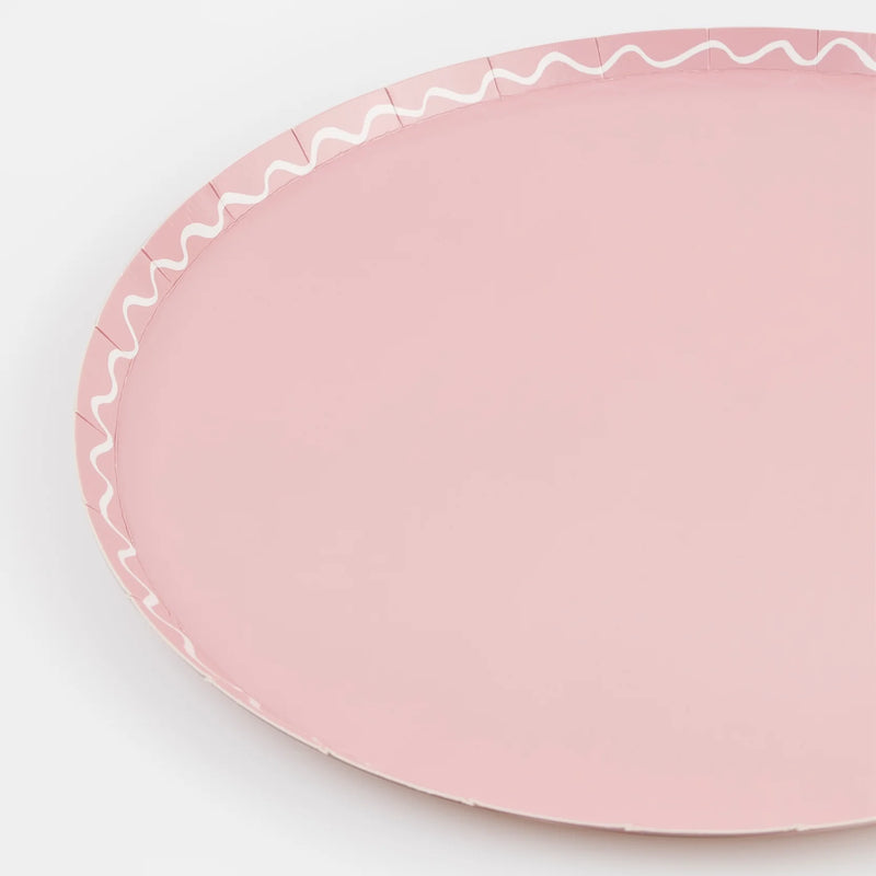 Mixed Wavy Line Dinner Plates