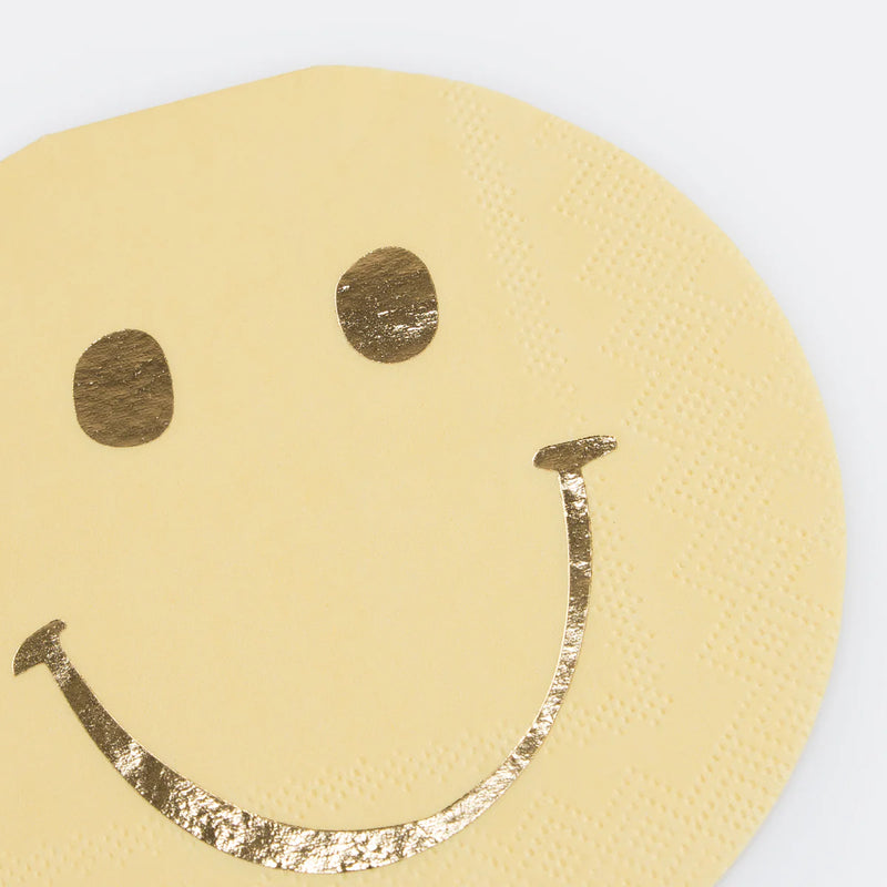 Happy Face Icons Shaped Napkins