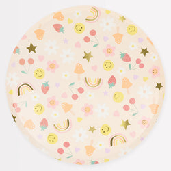 Happy Face Icons Dinner Plates