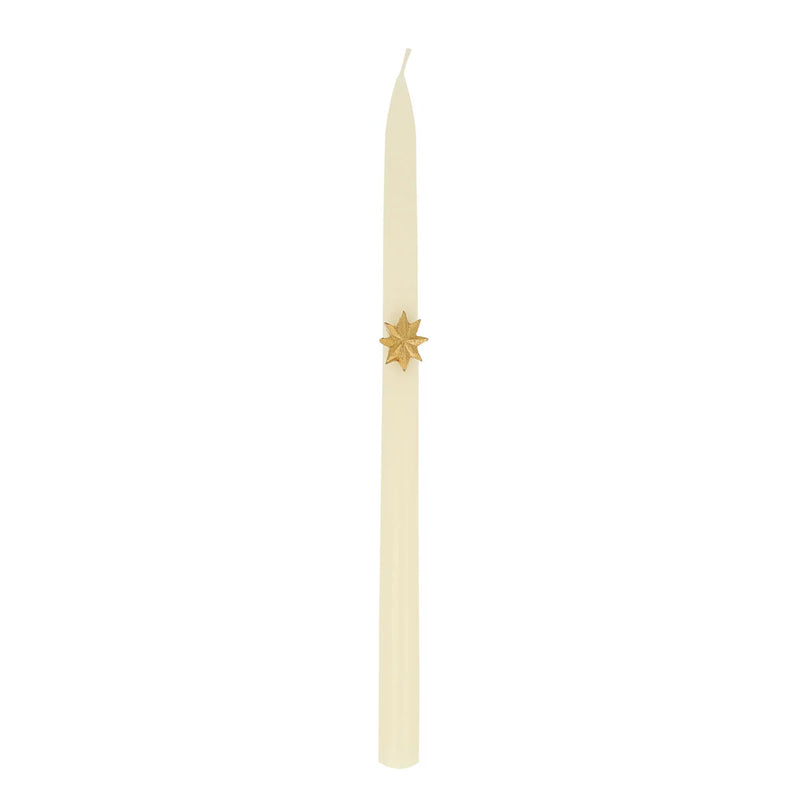 Mixed Gold Star Taper Candles