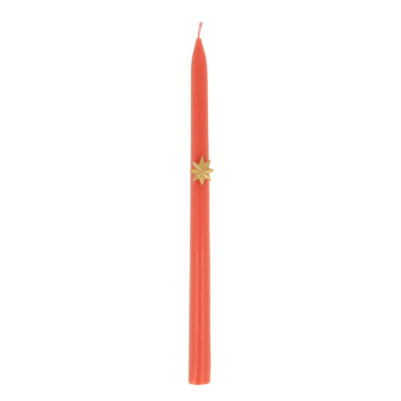 Mixed Gold Star Taper Candles