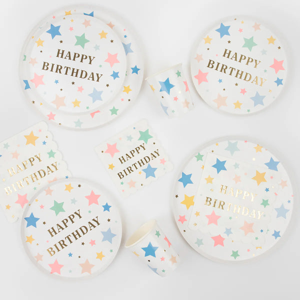 Happy Birthday Stars Small Napkins