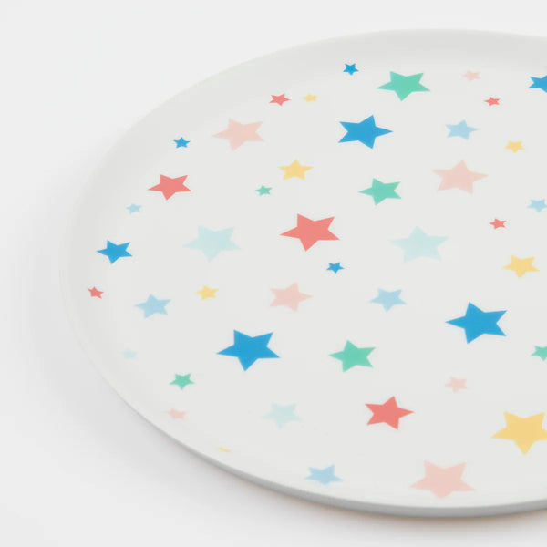 Star Pattern Recycled Plastic Large Plates