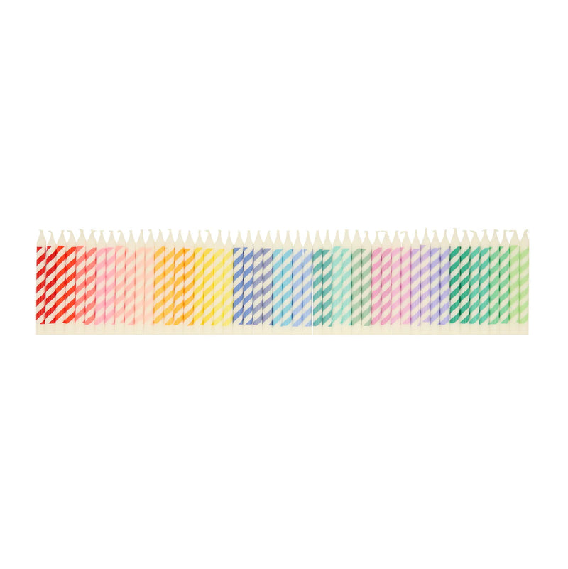 Rainbow Striped Mini Candles