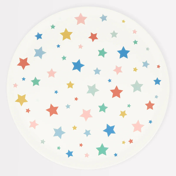 Star Pattern Recycled Plastic Large Plates