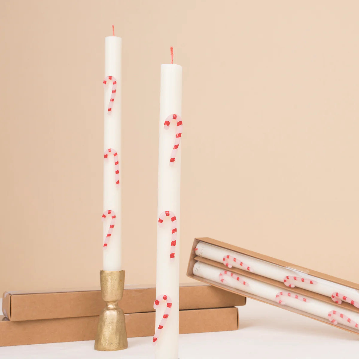 Meri Meri Candy Cane Table Candles - Thumbnail 4