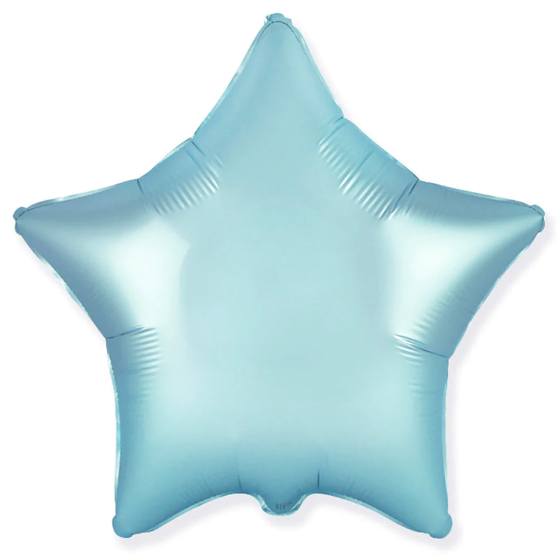 Star Balloon - Satin Pastel Blue