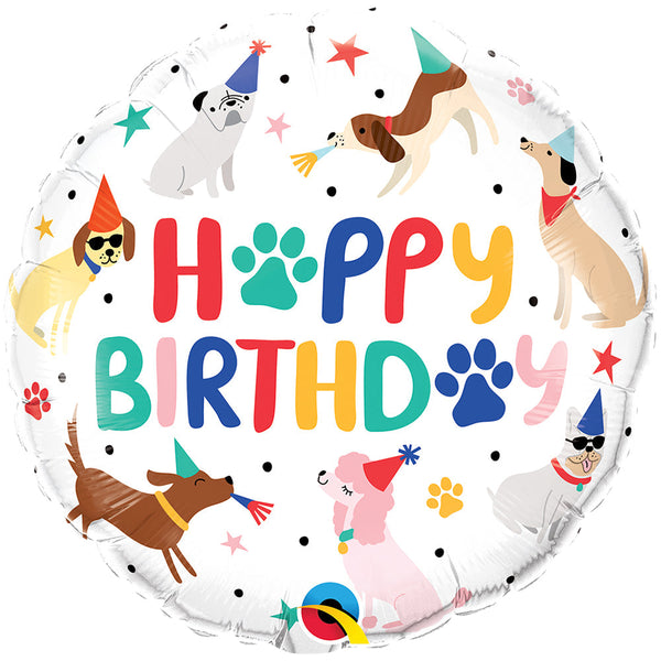 Happy Birthday Party Puppies Balloon